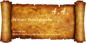 Anton Adelgunda névjegykártya